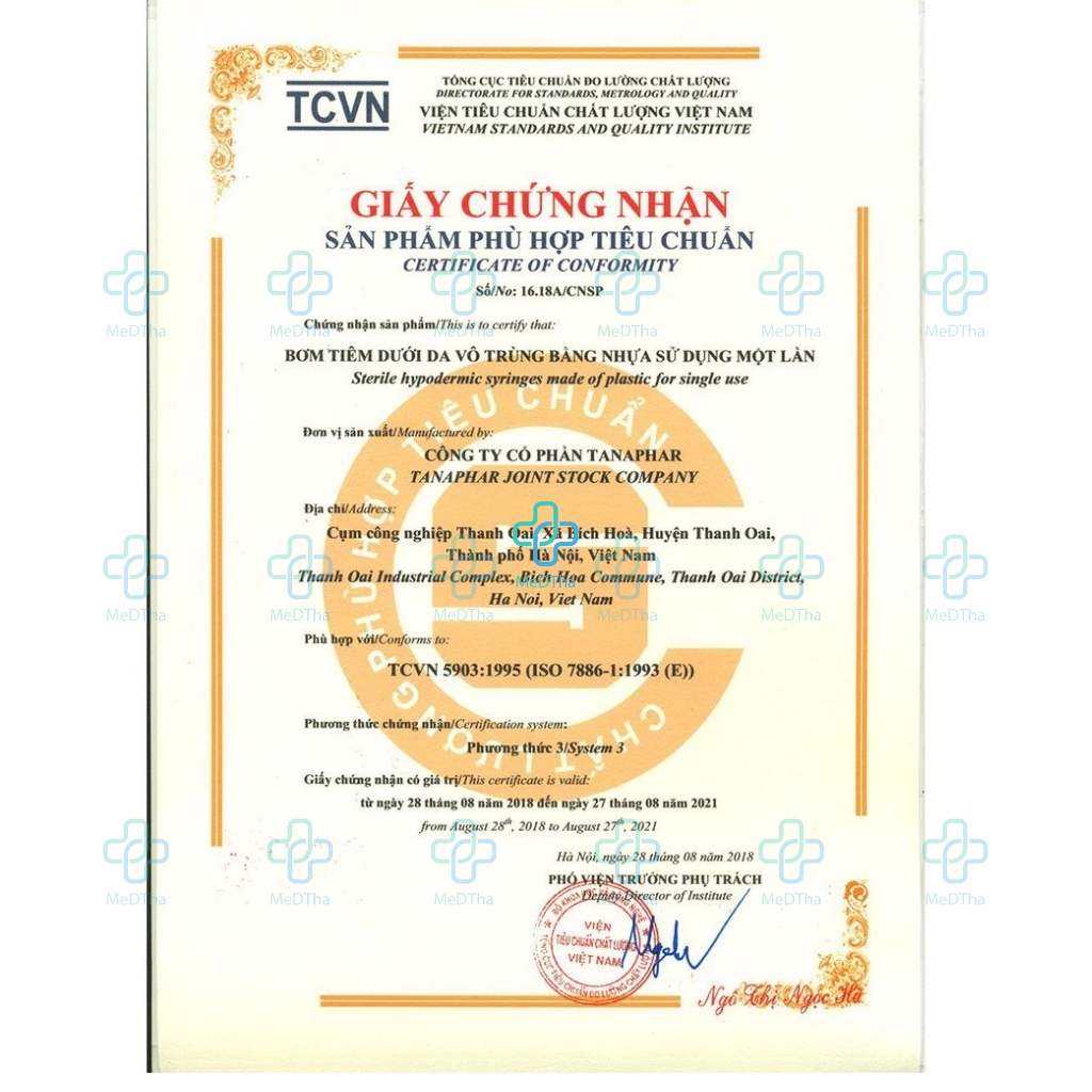 Bơm Tiêm Dùng 1 Lần Tanaphar Cỡ 10ml, 20ml, 50ml - Dụng Cụ Y Tế [Chính Hãng]