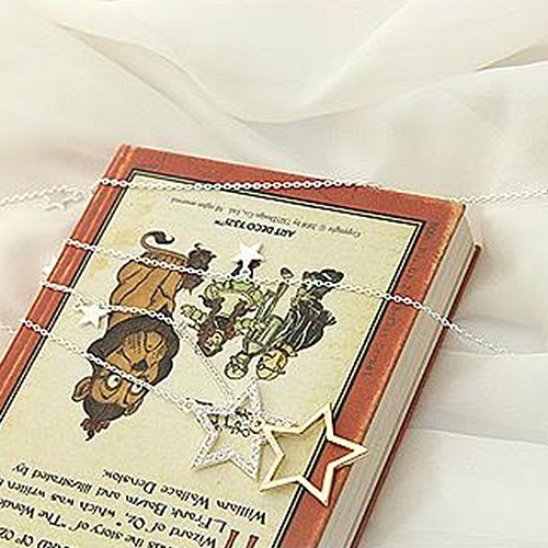 Vòng cổ chuỗi dài hình ngôi sao đính đá duyên dáng cho nữ