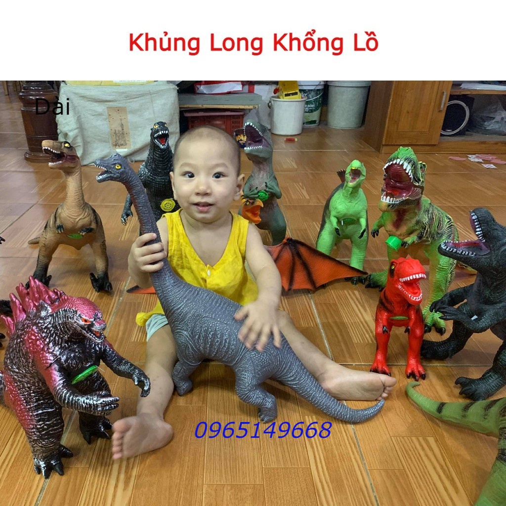 Đồ chơi khủng long bạo chúa Tyrannousaurus bằng nhựa mềm nhồi bông có nhạc