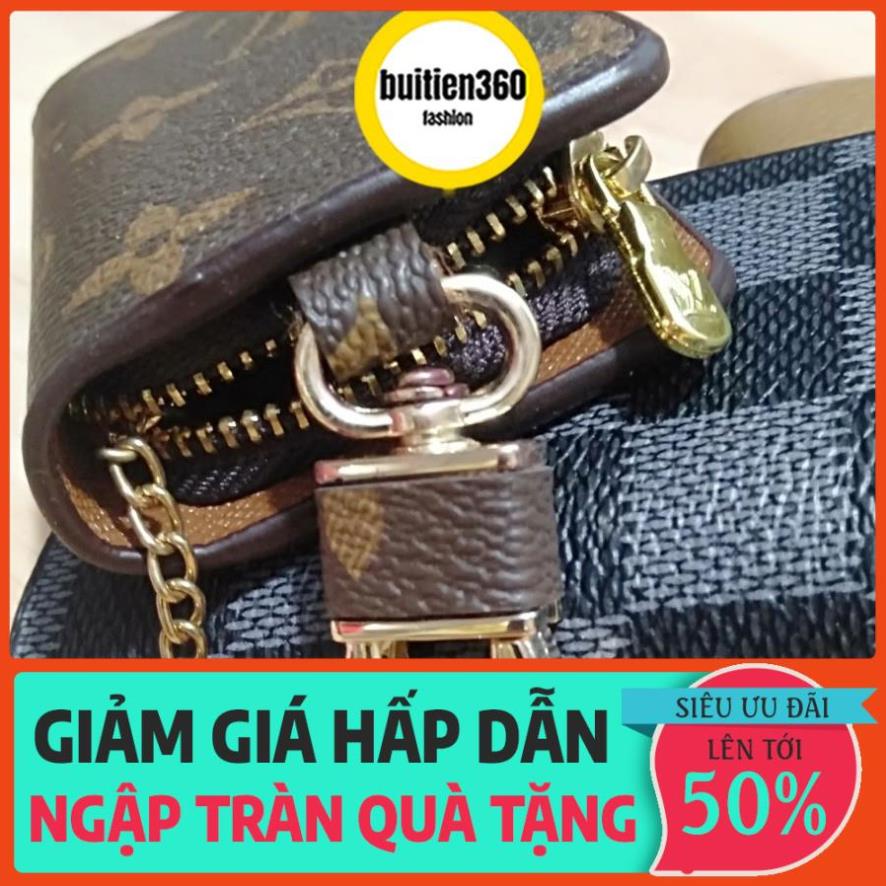 12.12 ví mini nam có móc khóa để khóa oto bóp nam mini nhỏ ngọn bỏ túi LV đẹp sang chảnh
