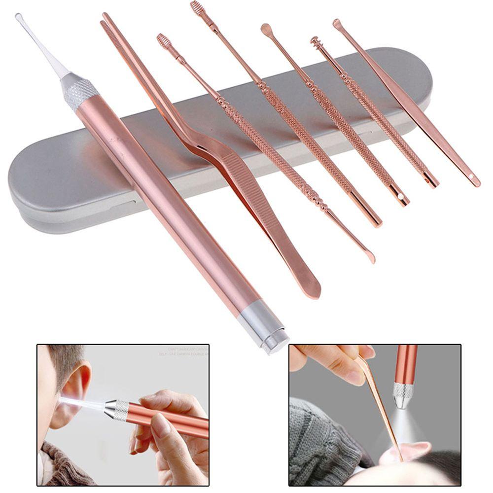Dụng Cụ Lấy Ráy Tai Bằng Thép Không Gỉ Có Đèn LED Độc Đáo