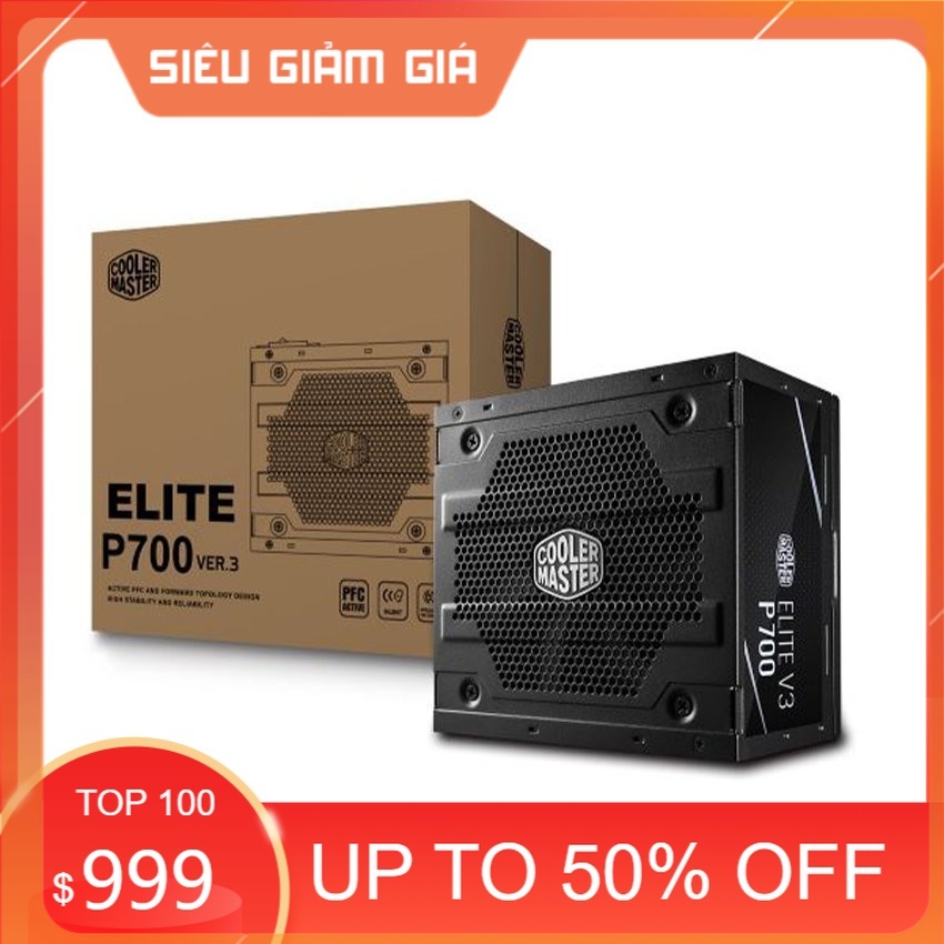 Nguồn máy tính Cooler Master Elite V3 230V PC700 700W (Màu Đen) mới bảo hành 3 năm