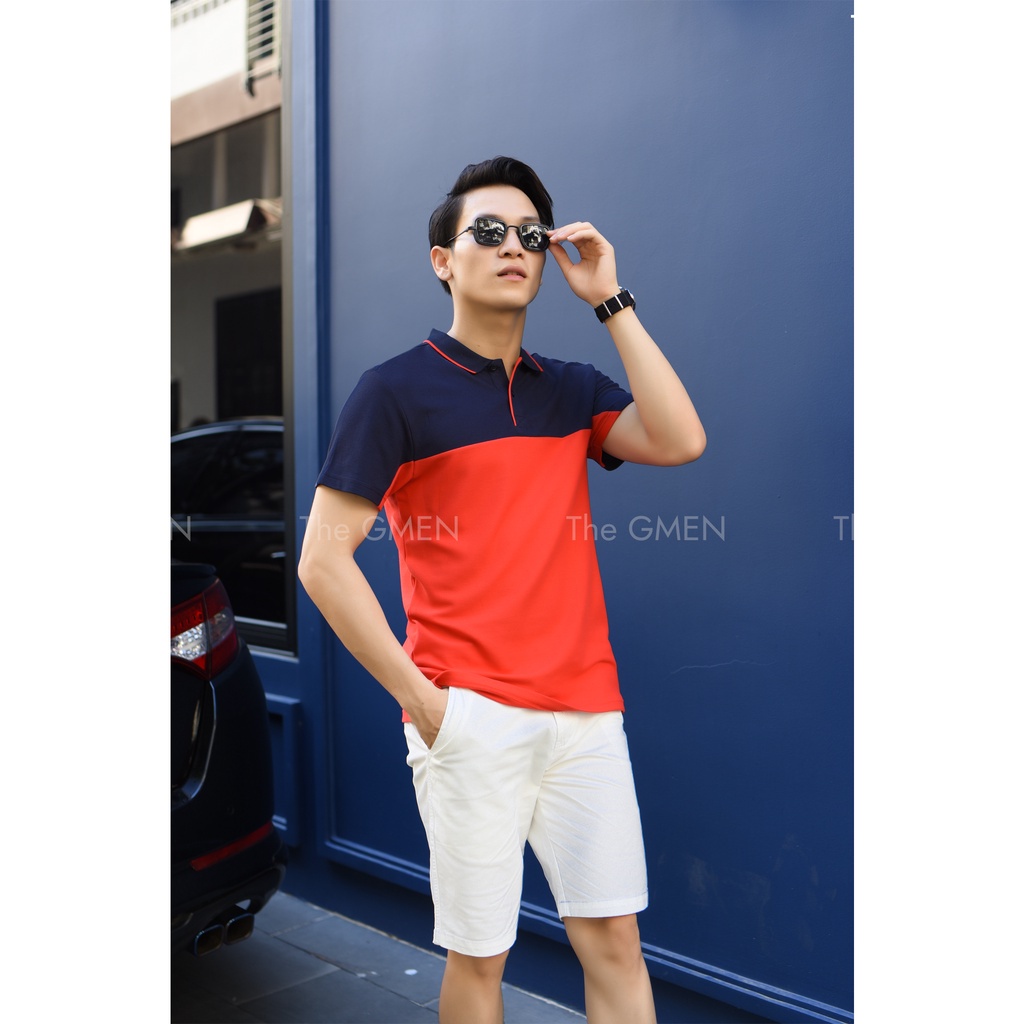 Áo Polo nam The GMEN Mix Color Polo Shirt thiết kế 2 màu tương phản ấn tượng