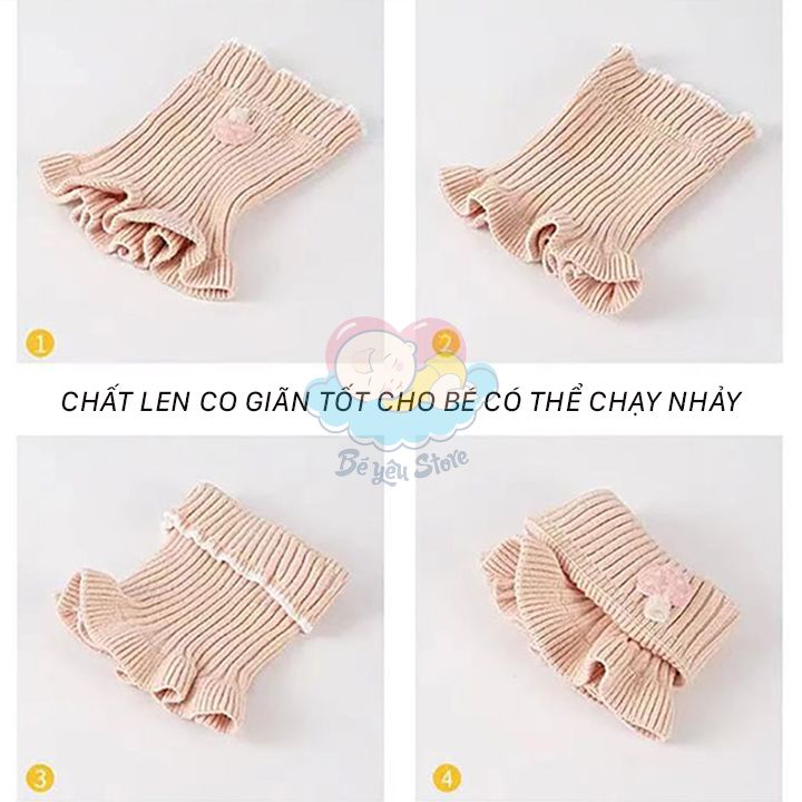 Khăn len ống cho bé - Khăn quàng cổ cho bé Gái, bé Trai thêu hình Hươu nghộ nghĩnh, đáng yêu