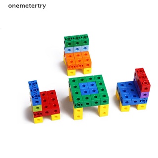 【ONEM】 10 Colors Graphics Math Link Cubes Baby Geometric Counting Cubes Snap Blocks .