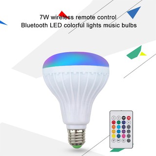 Bóng Đèn Phát Nhạc Không Dây Bluetooth Led Nhiều Màu Điều Khiển Từ Xa