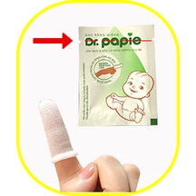 Gạc rơ lưỡi Dr Papie vệ sinh răng miệng cho bé (hộp 30 gói)