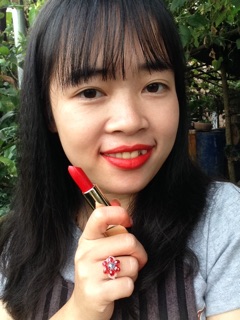 Son môi đỏ cam, son không chì