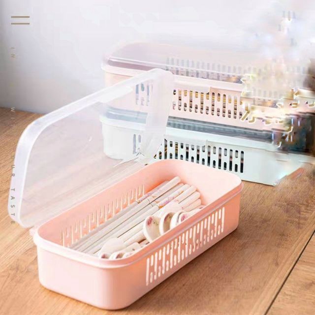 Hộp đựng đũa thìa có nắp cao cấp 0768 TA