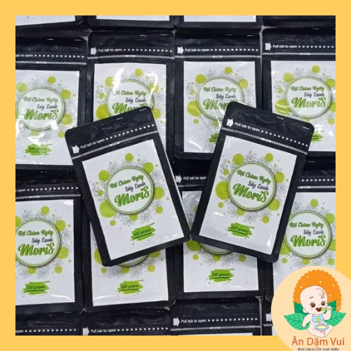 Bột lá chùm ngây nguyên chất sấy lạnh Moris nấu cháo, làm bữa phụ cho bé ăn dặm SAMI KIDS