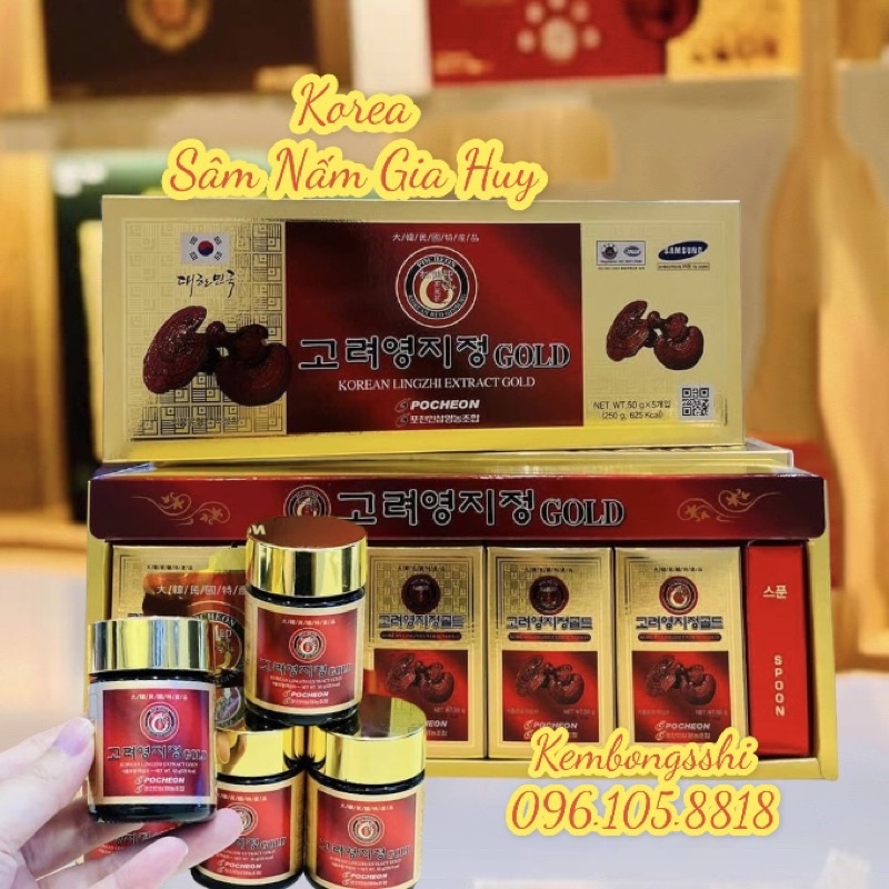 [DUY NHẤT HÔM NAY] [SALE LỚN] Cao Linh Chi Đỏ Hàn Quốc, Hộp 5 Lọ* 50gr