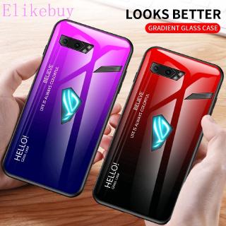 Ốp điện thoại kính cường lực màu sắc gradient cho Asus ROG Phone2 ZS660KL