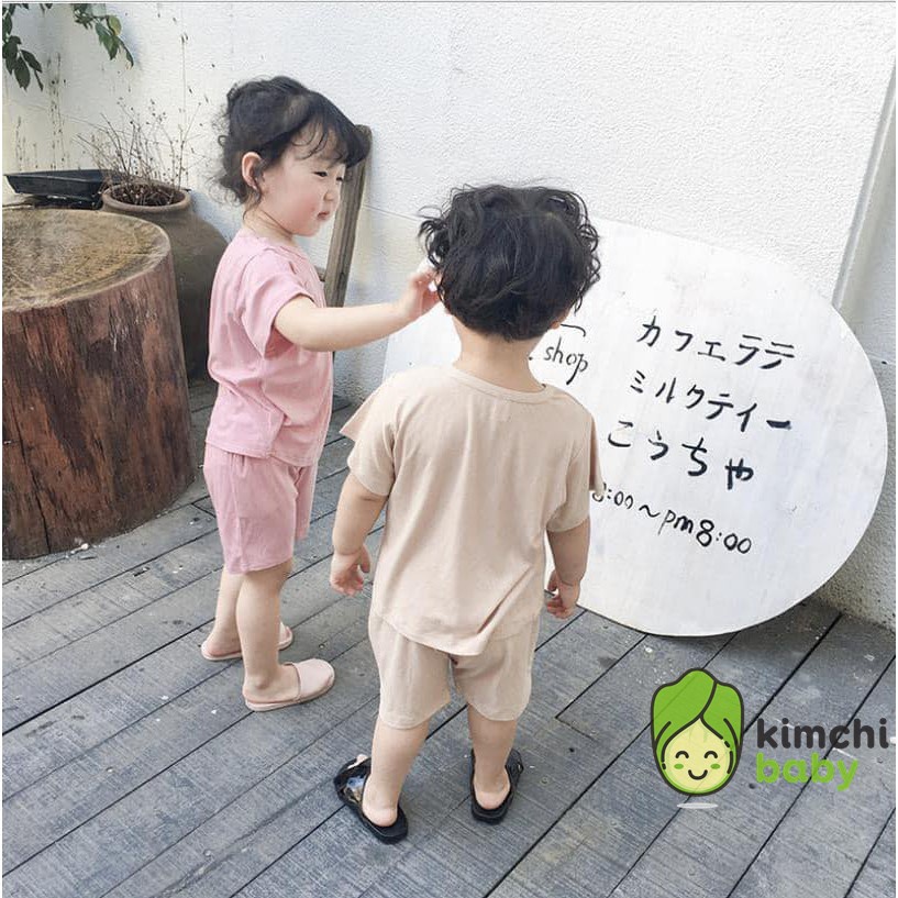 [COMBO 8 BỘ] Bộ Cộc Tay Thun Lạnh Minky Mom Bé Trai, Bé Gái Trơn, Đồ Bộ Cho Bé Mặc Ở Nhà MKM2101