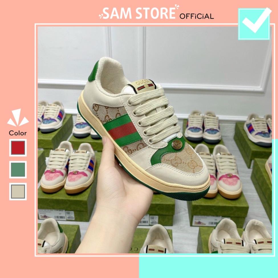 Giày Gucci Sơn Tùng Xanh Đỏ, Gucci Hải Tú Hồng Đỏ Thời Trang Nam Nữ Full Box Dễ Phối Đồ