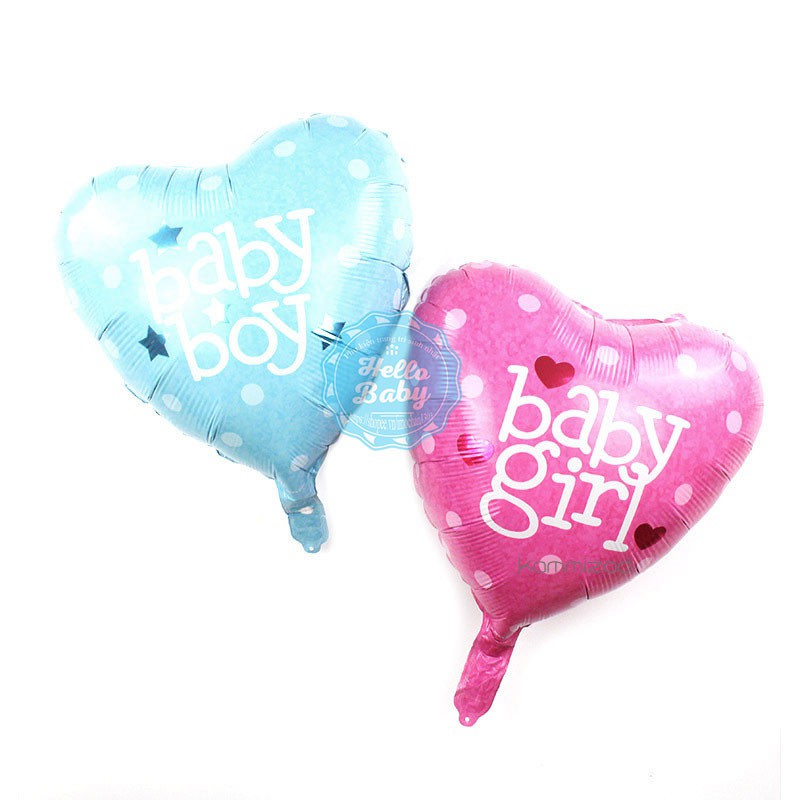 Bóng hình tim BABY BOY &amp; GIRL (45cm)