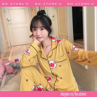 Bộ Đồ Ngủ Mặc Nhà Thu Đông Pijama Cao Cấp Có Túi Zip Nhiều Màu