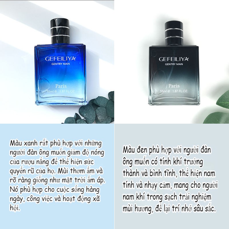 Gefelia Gentleman Men's Blue Perfume Nước hoa nam tính nhẹ lâu dài Nước hoa nam tính chỉ dành riêng