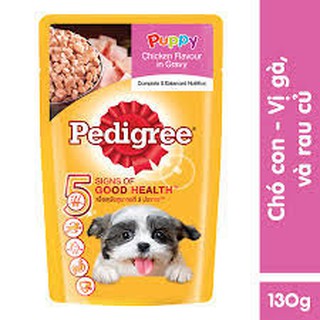 12 gói sốt CHÓ CON pedigree 130gr