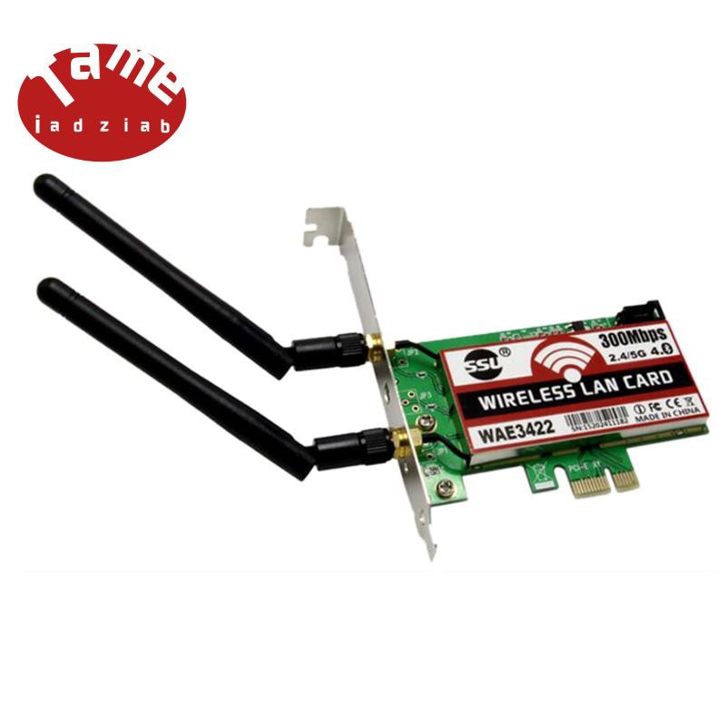 SSU WiFi Network Card Bluetooth 4.0 Dual-Band 2G/5G 300Mbps Pci-E Pci Express Wae3422 Network Card Wifi Adapter