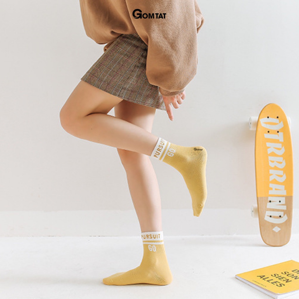 Set 5 đôi tất nữ cute cổ cao phong cách Hàn Quốc, vớ cao cổ nữ mềm mại thoáng mát, 5 đôi sử dụng cả tuần - CBCC22