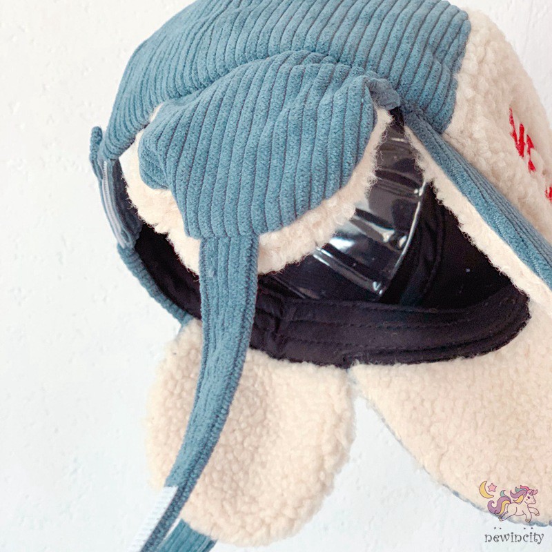 Mũ Nhung Kẻ Thời Trang Mùa Đông Phong Cách Hàn Quốc Đáng Yêu Cho Trẻ Em