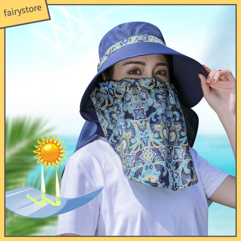 Mũ Rộng Vành Phối Hoa Chống Tia Uv Cho Nữ