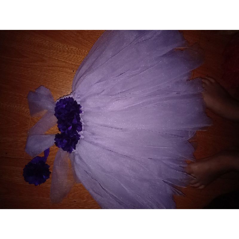 Váy Tutu Tím Cà Hoa Nhiều Cánh