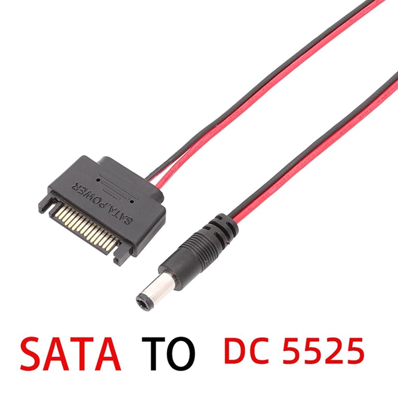 1 Cáp Chuyển Đổi Từ Đầu Đực Sang DC 5.5X2.5Mm 12V SATA Sang DC