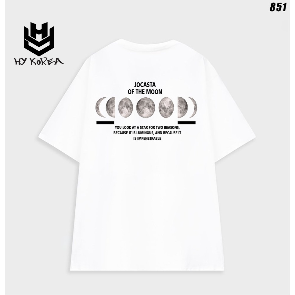 Áo thun tay lỡ form rộng Mặt trăng Jocasta 851 HY KOREA dành cho nam nữ