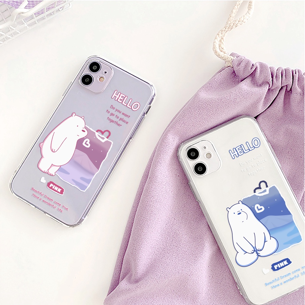 Ốp lưng iphone Gấu bắc cực viền trong chống ố 6/6plus/6s/6splus/7/7plus/8/8plus/x/xr/xs/11/12/13/pro/max/plus/promax | BigBuy360 - bigbuy360.vn