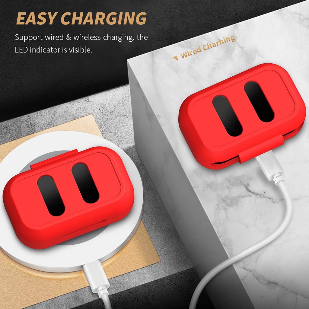 Vỏ Bảo Vệ Hộp Sạc Tai Nghe Skullcandy Dime Bằng Silicon Mềm Dẻo Chống Thất Lạc & Sốc Hình Đầu Lâu