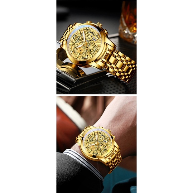 Đồng Hồ Cơ Lộ Máy Tự Động Chống Thấm Nước Cho Nam