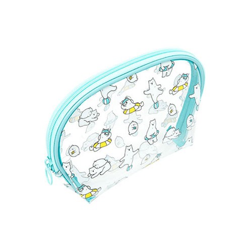 Túi Đựng Đồ ARTBOX Hàn Quốc Bằng PVC In Hình Chú Gấu Bắc Cực Và Rái Cá