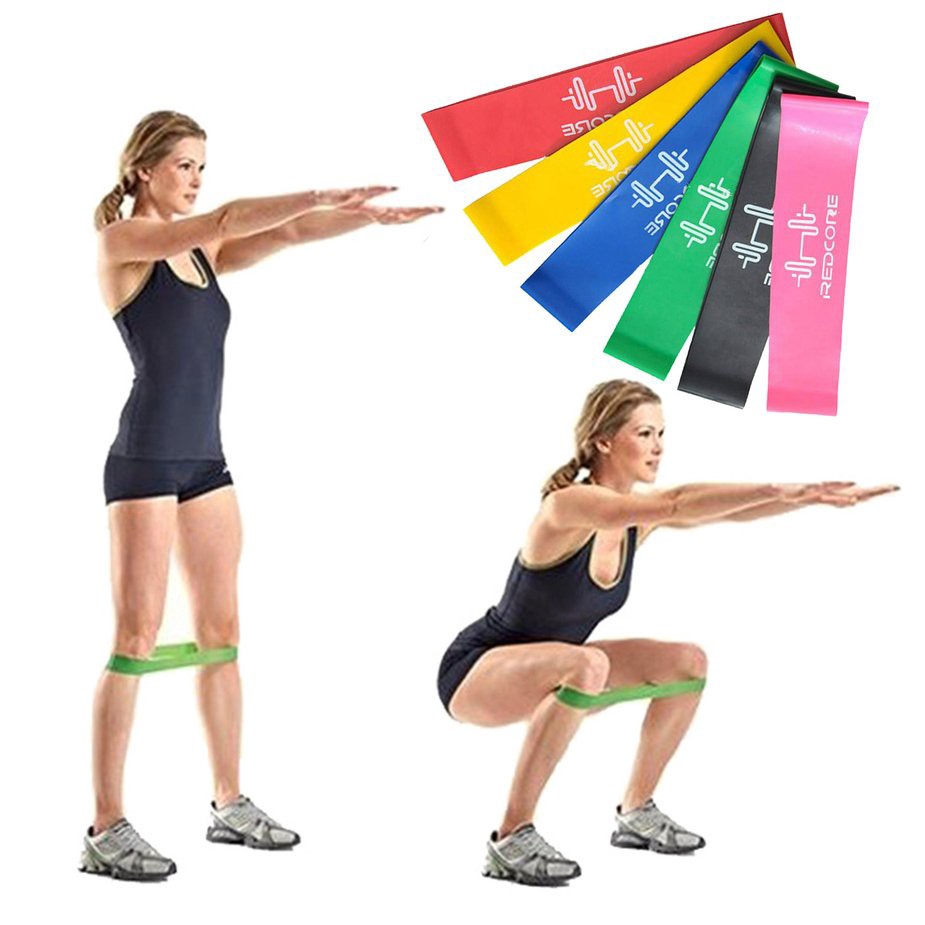 Dây Tập Yoga - Bộ 6 dây cao su co giãn kháng lực hỗ trợ tập Yoga