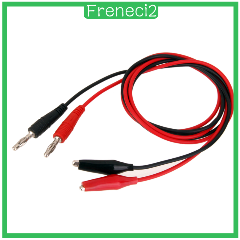 [FRENECI2]Alligator Probe Test Leads Clip to Banana Plug Cable for Digital Multimeter