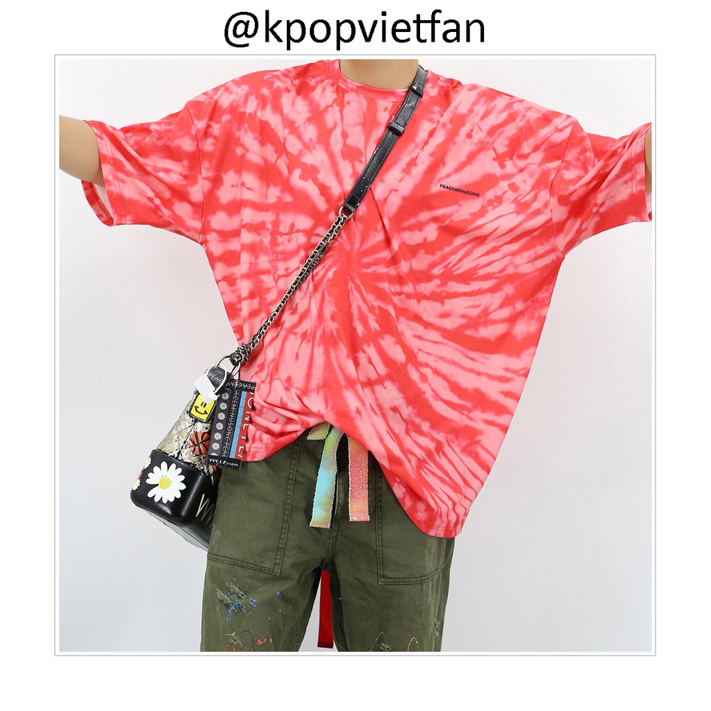 Áo tie dye màu loang PEACEMINUSONE PMO đỏ