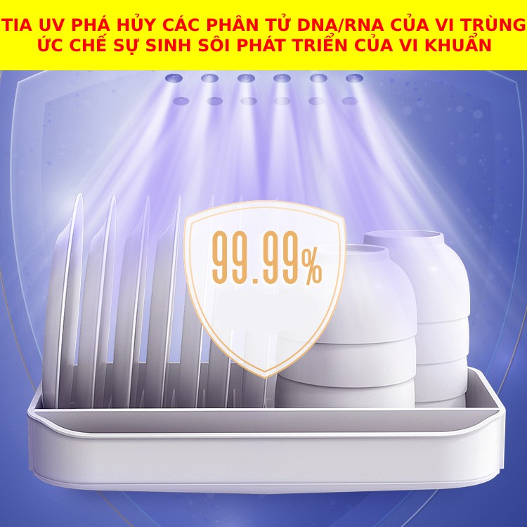 Tủ đựng bát đĩa khử trùng bằng tia UV⭐🍀💫 giúp diệt 99,9% vi khuẩn⭐🍀💫 - Giá úp bát có nắp đậy chống bụi bẩn⭐🍀💫 | BigBuy360 - bigbuy360.vn