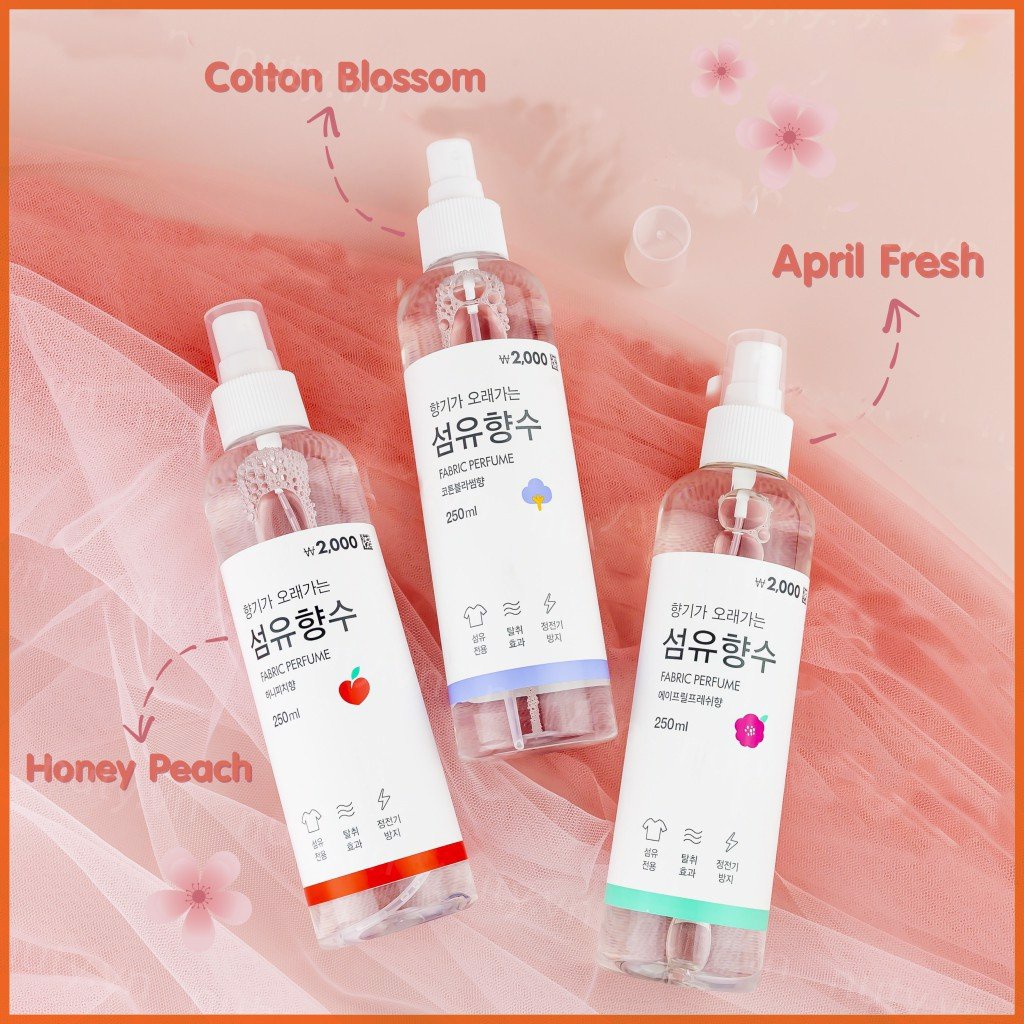 Xịt thơm quần áo Fabric Perfume Hàn Quốc hương thơm tự nhiên 250ml NPP Shoptido