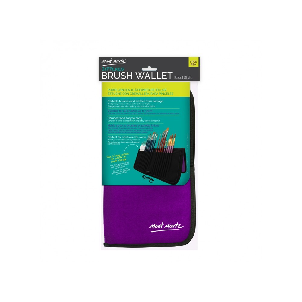 TÚI ĐỰNG CỌ MONT MARTE - KHÔNG KÈM CỌ (MONT MARTE ZIPPERED BRUSH WALLET WITH 22 SLOTS)