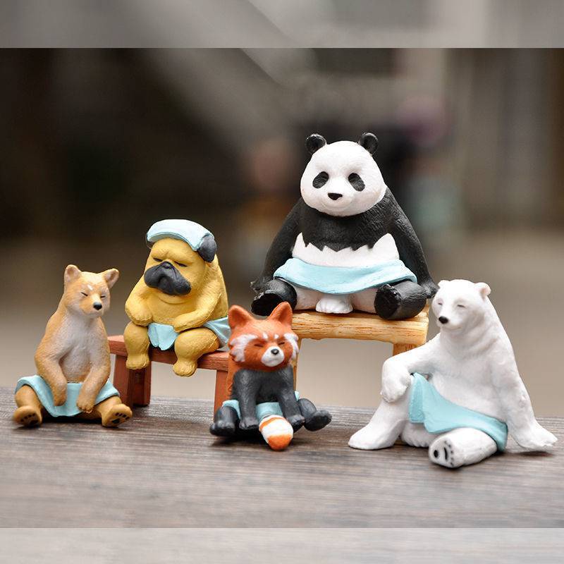 Búp Bê Hình Động Vật Khổng Lồ / Gấu Trúc / Chó Shiba Inu Jingba Thủ Công Để Bàn Trang Trí