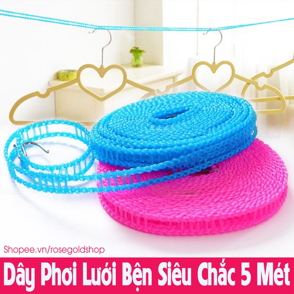 Dây Phơi Lưới Bện Siêu Chắc Chống Trượt Dài 5 Mét