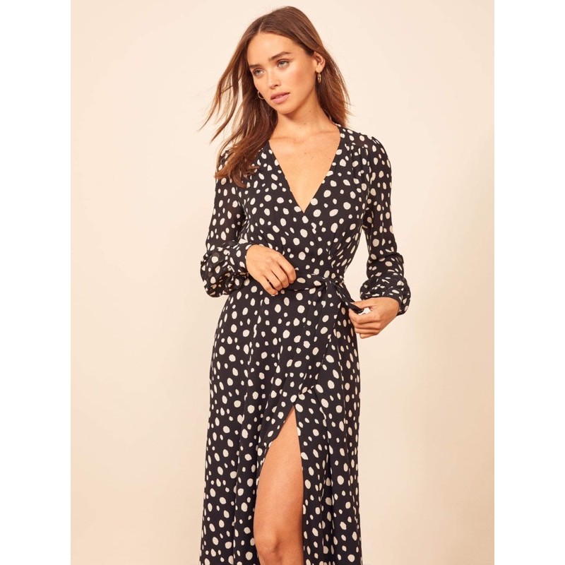 Đầm Zara vạt chéo đỏ hoa trắng mặc gầy xinh D30VCG74N9 | BigBuy360 - bigbuy360.vn