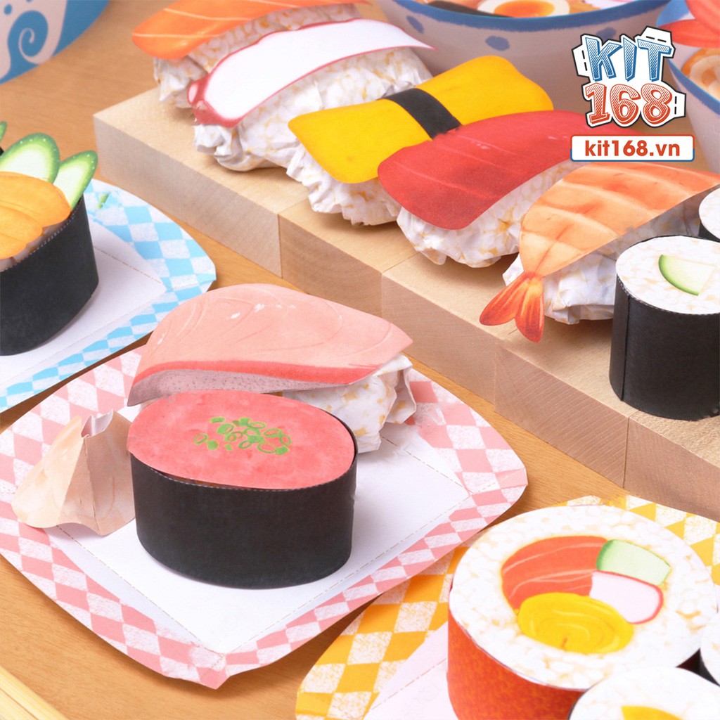 Mô hình giấy Món ăn Bữa tiệc Sushi