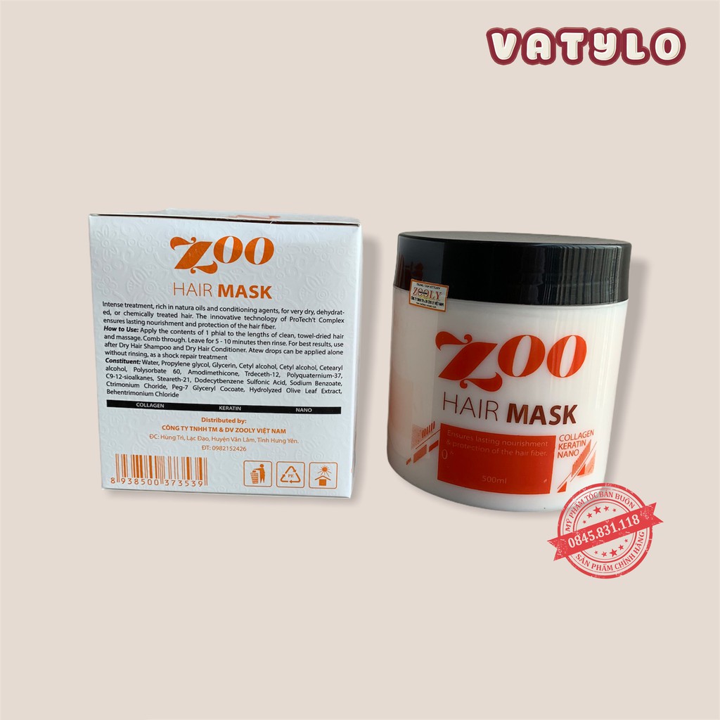 🛑FreeShip🛑 Kem Hấp - Ủ- Xả Phục Hồi Tóc Collagen ZOO 500ML | Hàng Chính Hãng CT56 | BigBuy360 - bigbuy360.vn