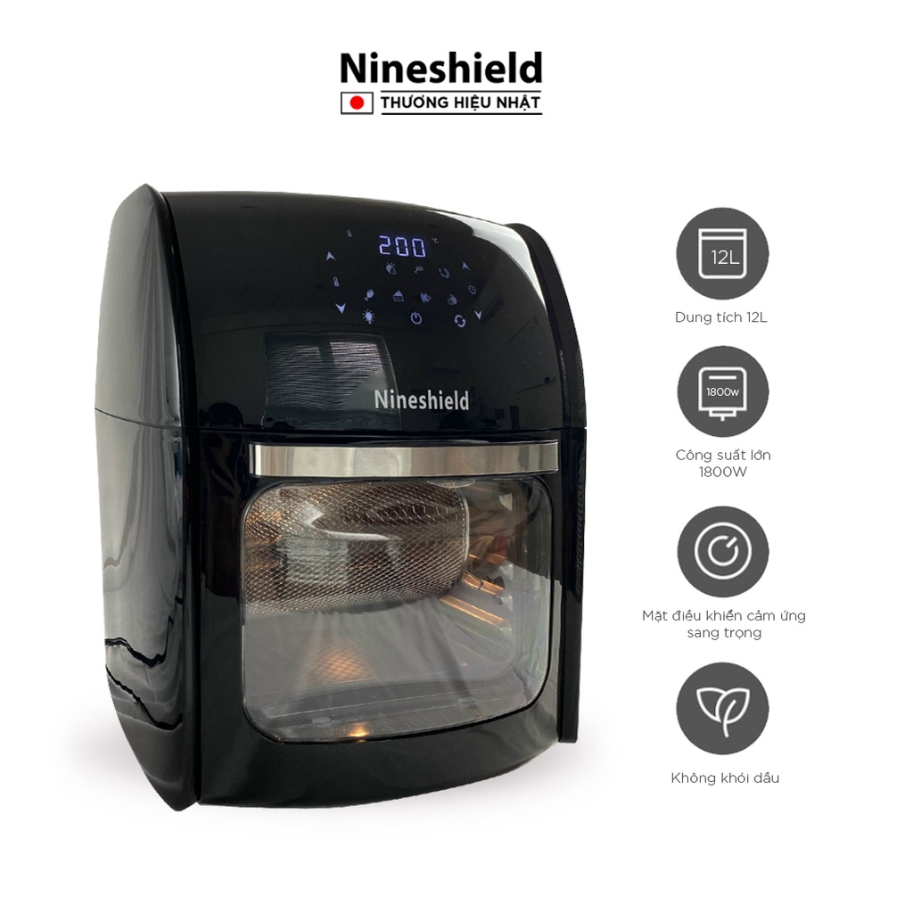 Nồi chiên không dầu Nineshield KB-1200, công suất 1800W, dung tích 12.5L