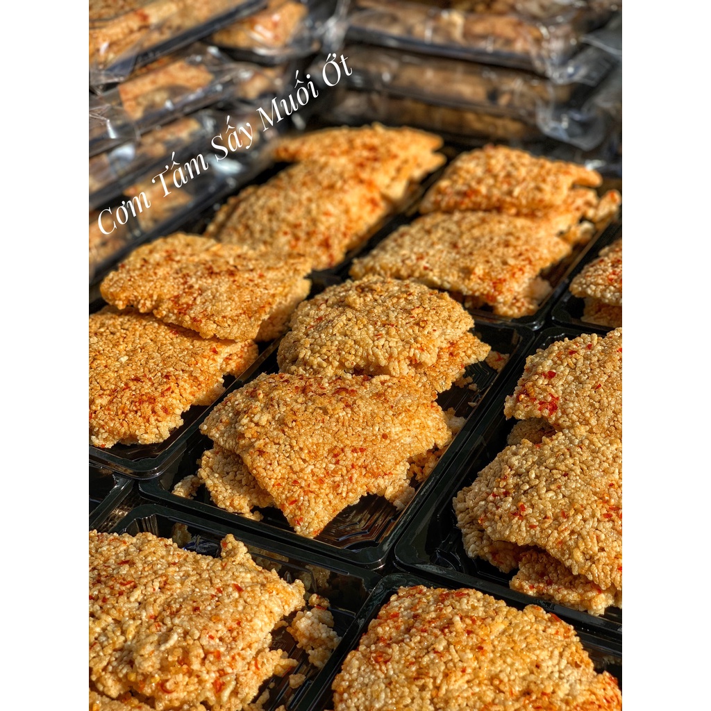 Cơm tấm sấy muối ớt ⚡ GIÁ TỐT ⚡ Cơm cháy muối ớt giòn tan, vị thơm ngon ăn là nghiền