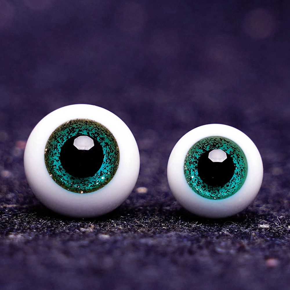 Mắt thủy tinh màu xanh dương/đen 8mm/10mm/12mm/14mm trang trí cho búp bê thủ công
