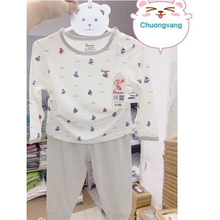 Avaler sợi tre cao cấp - Bộ dài tay cài vai cho bé trai, bé gái cho bé từ 6 tháng đến 4 tuổi