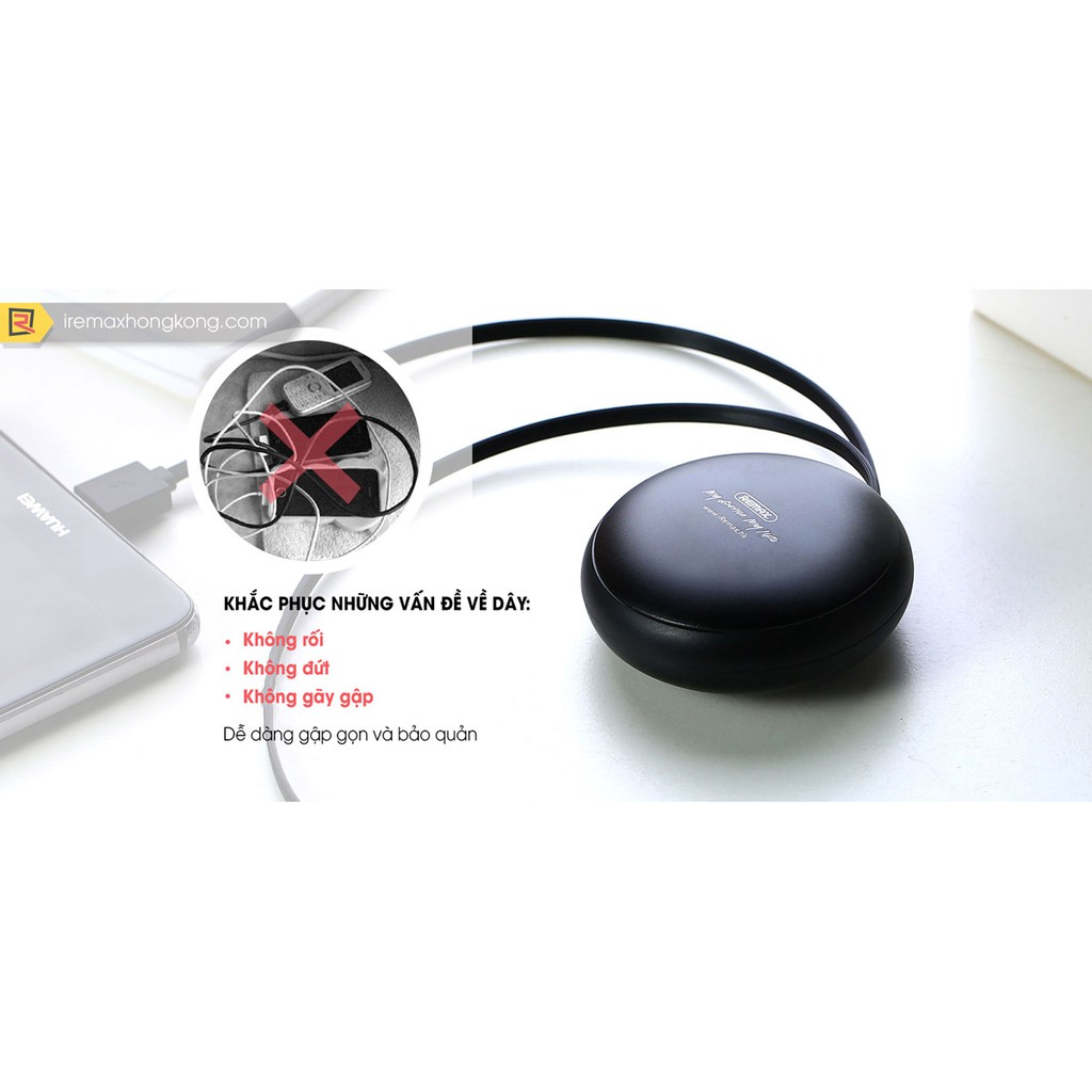 Cáp sạc thu gọn remax 099T 2 in 1