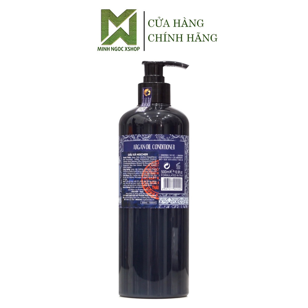 Dầu xả phục hồi cho mọi loại tóc Hischer Argan Oil 500ml mềm mượt chuẩn salon tại nhà